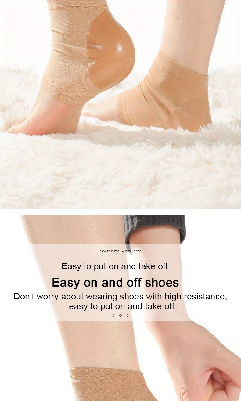 Casewin Vented Moisturizing Socks Lotion Gel for Dry Cracked Heels, Spa Gel  Socks Humectant Moisturizer Heel Balm Foot Treatment Care Heel Softener  Compression 2 Pairs 
