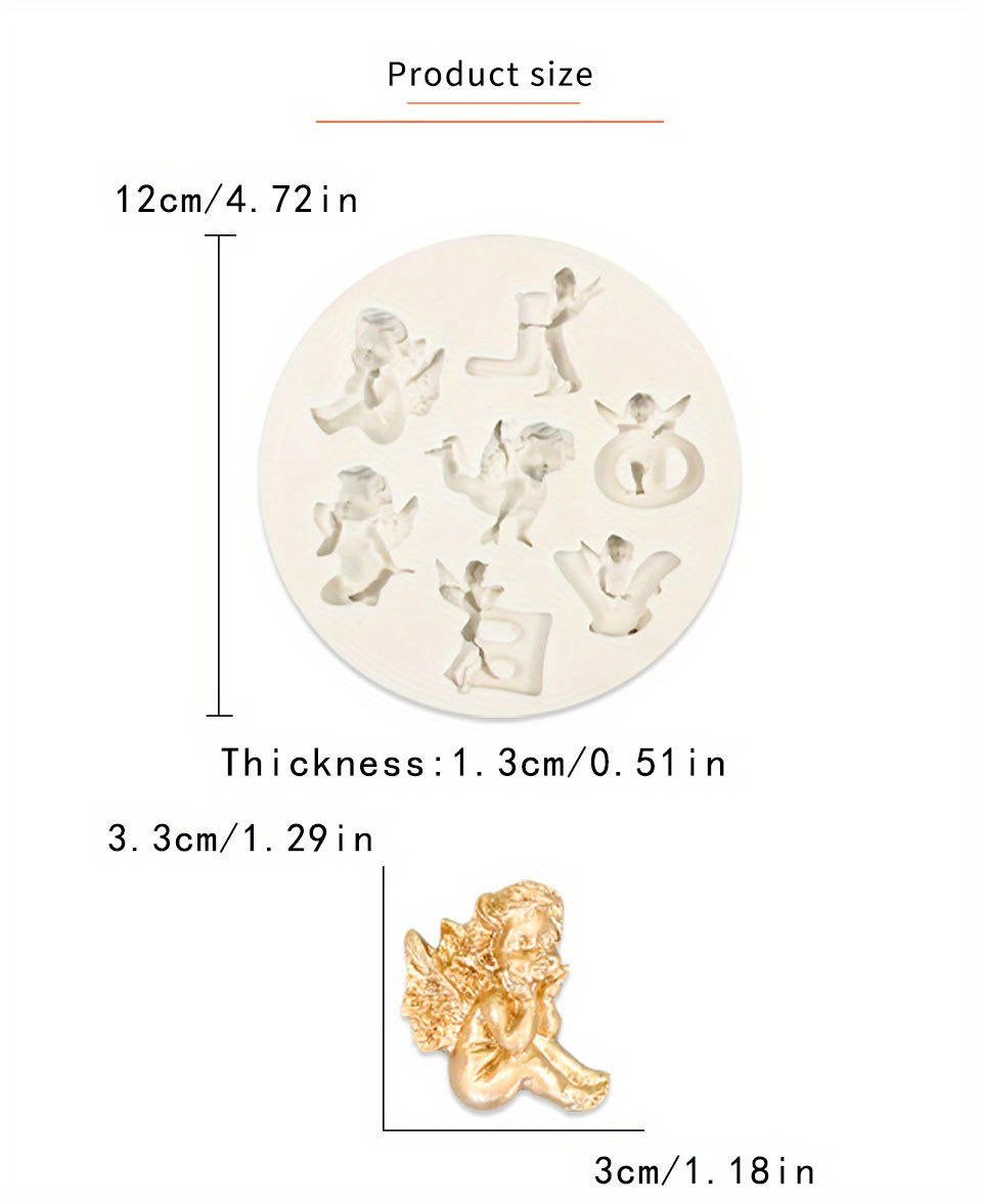 Love Angel Chocolate Mold 3d Silicone Mold Baby Angel Candy Temu