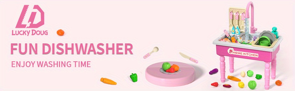 Play Kitchen Sink Toys With Running Water Dishwasher Playing - Temu