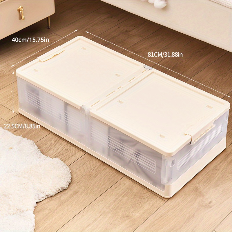 Large Plastic Underbed Storage Boxes on Wheels Under Bed Organiser Box  Container