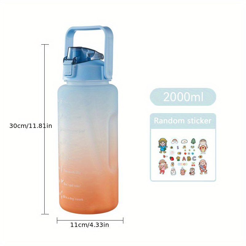 1.7l Water Bottle Gym Cycling Cup Precise Scale Portable Large