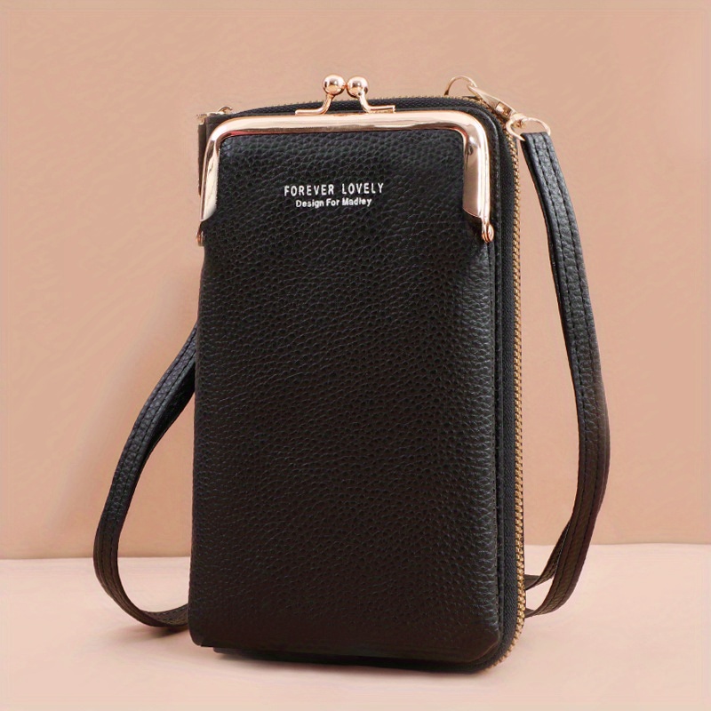 Fashion Women Crossbody Cell Phone Bags Vintage Women PU Leather Shoulder  Bag Mini Mobile Phone Bag Handbag