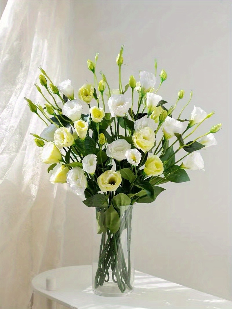 1pc Artificial Flowers 3 Bunches Of Silk Cloth Flowers With Flexible