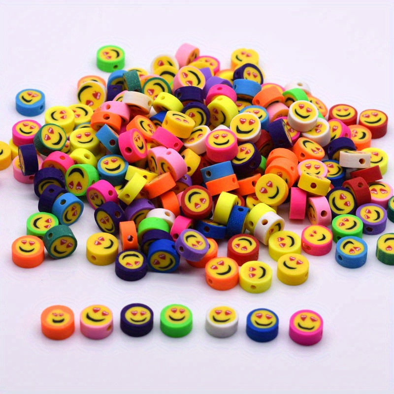 200pcs Mixed Fruit Spacer Beads Smiley Face Beads Color Polymer Clay Beads  and 600Pcs Colorful Polymer Clay Beads. for DIY Jewelry Bracelet Earring  Necklace Craft Making Supplies.