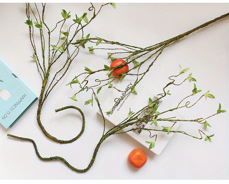 1 4pcs 100cm Real Touch Green Long Stems Artificial Branches Twigs