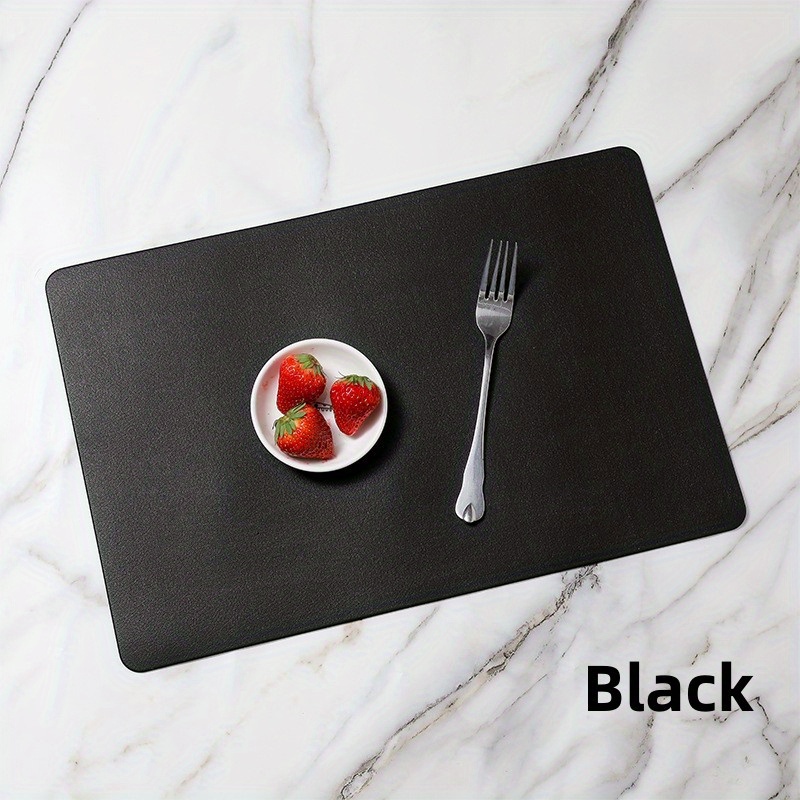 4Pcs PU Leather Placemat - Easy to Clean, Waterproof, Heat Insulation Pad