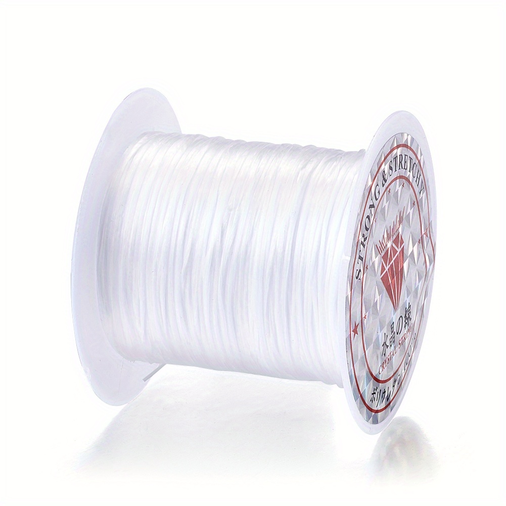 0.8mm Flat Elastic Crystal String, Elastic Beading Thread, for Stretch  Bracelet Making, Fit Beading Jewelry Cord, White, about 10.93  yards(10m)/roll