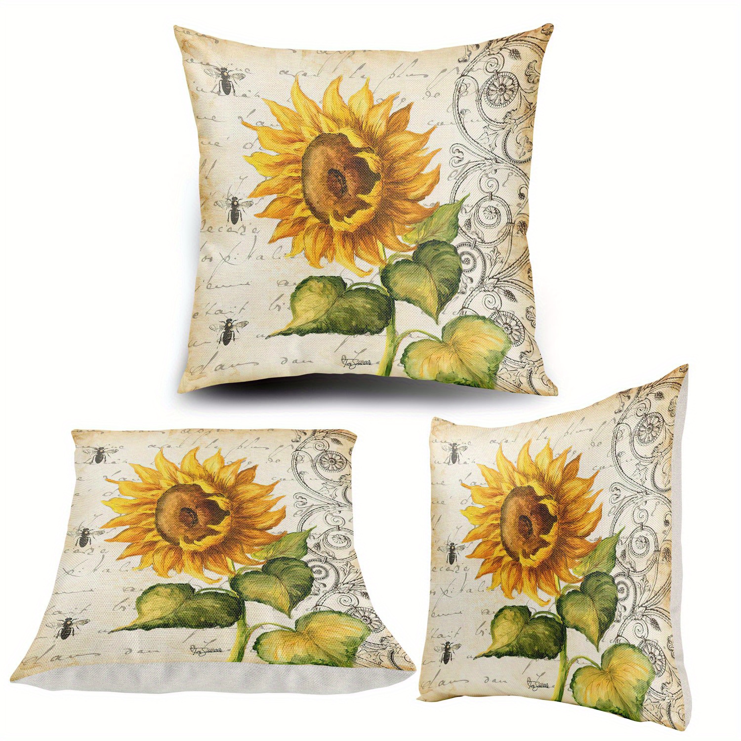 4 Piezas/set Fundas De Almohada Temáticas De Granjas Que Incluyen  Girasoles, Camiones, Fundas De Cojines Impresas Con Lemas Sin Relleno De  Almohada, Perfectas Para Decoración Y Regalo En Casa, Sofá O Comedor.