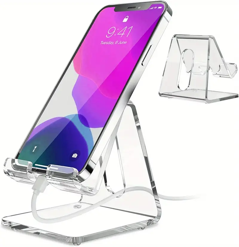 Acrylic Cell Phone Stand Clear Phone Holder Transparent - Temu