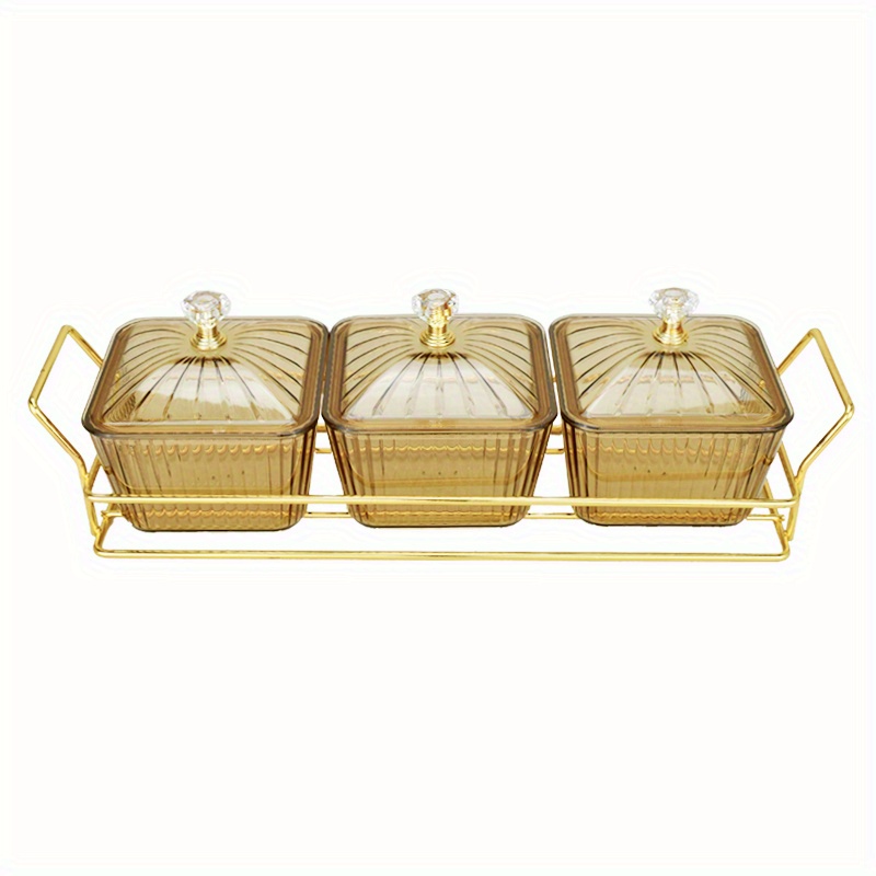 Creative Fruit And Nut Tray Set Transparent Snack Box With - Temu