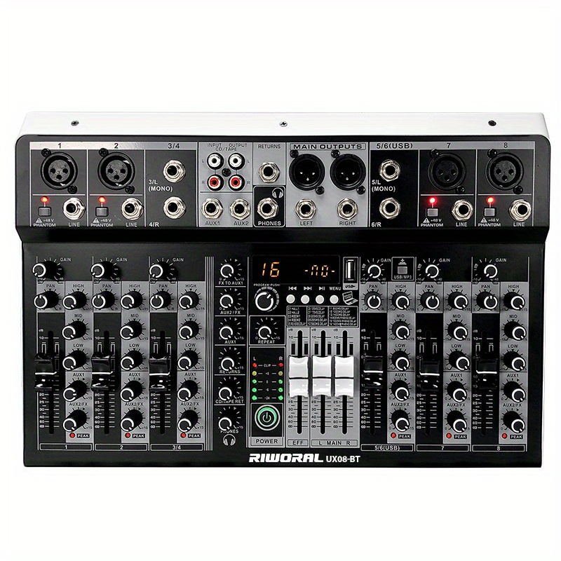 Riworal Ux04 Professional Audio Mixer 4 channel Mixer For - Temu