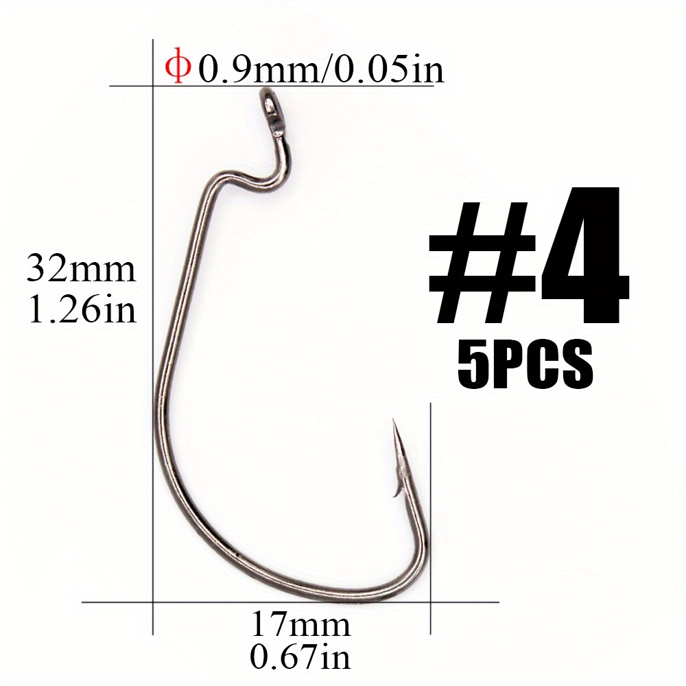 50pcs/box 8003 Single Fishing Hooks 4#-2/0# Fishhook High Qulity