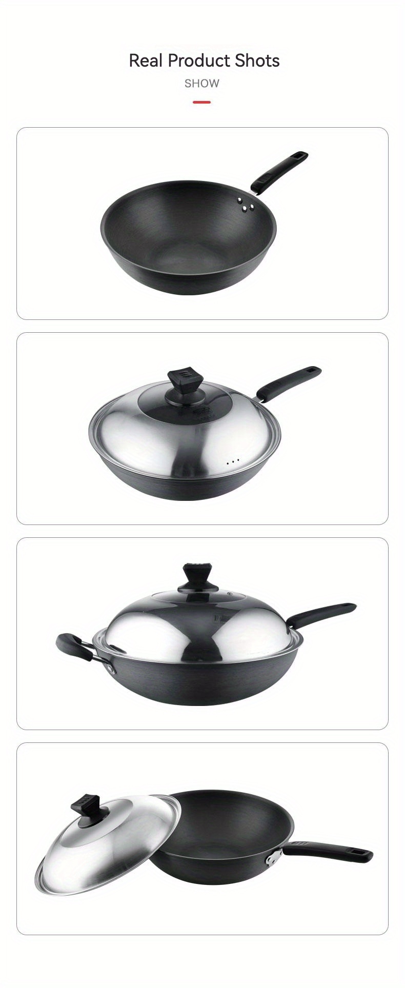 Wok Nonstick Flat Bottom Cast Aluminum Stir Fry Pan Non Scratch Coating For  Cooking Boiling Sautee Steam Ideal For Gas Electric Induction Ceramic  Stoves 12 5 Inch 32cm Wok