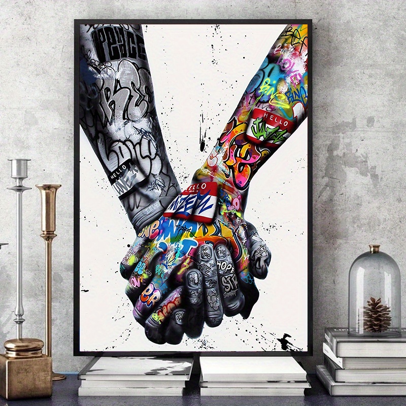 Stampa su stampe su tela Graffiti Art Street Art Follow Your Dreams Canvas  Painting Poster Wall Art for Living Room Home Decor murale-60x90 No Frame