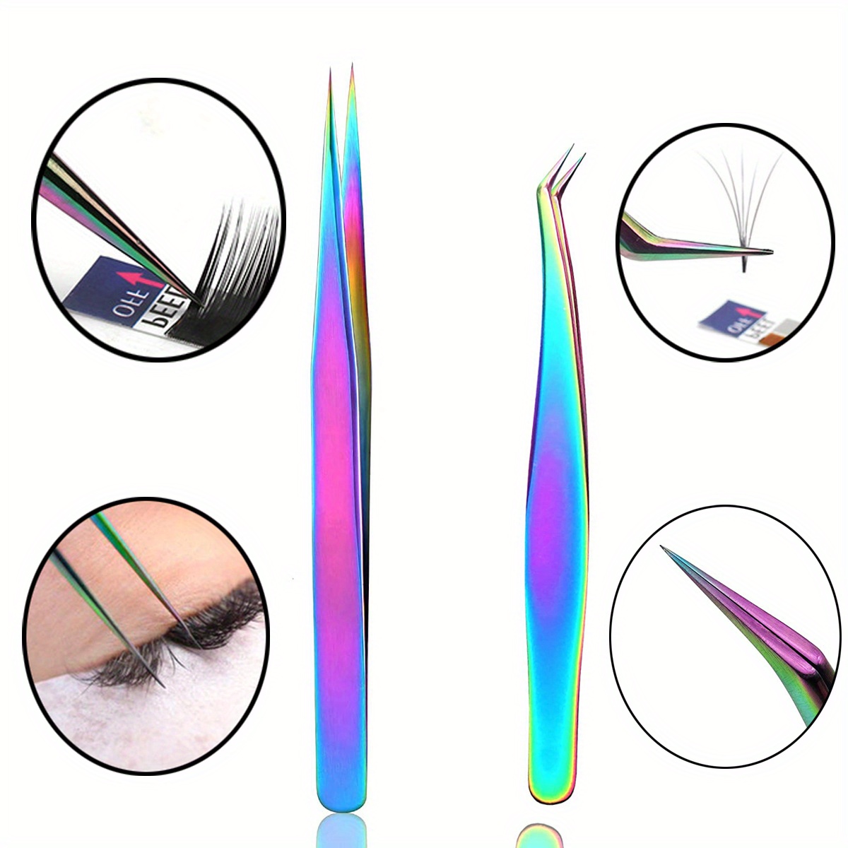 BT-15 Titan Pinzette Blau | Antimagnetisch Für Fingerabdruck-Arbeit | Präzisions-Werkzeug