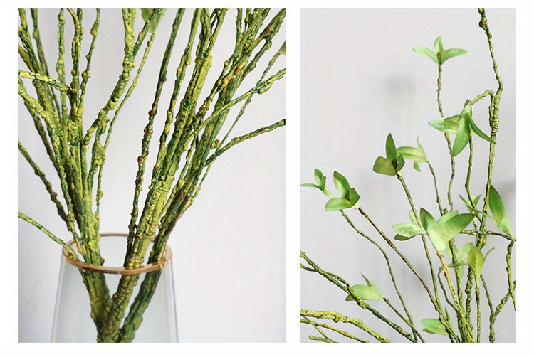 1 4pcs 100cm Real Touch Green Long Stems Artificial Branches Twigs