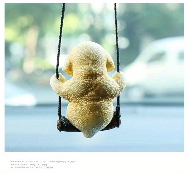 Swinging Cute Dog Auto hängende Ornament, Hundeschaukel Auto