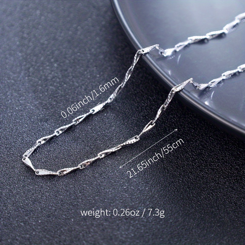 925 Silver Chain Necklace For Men - Temu