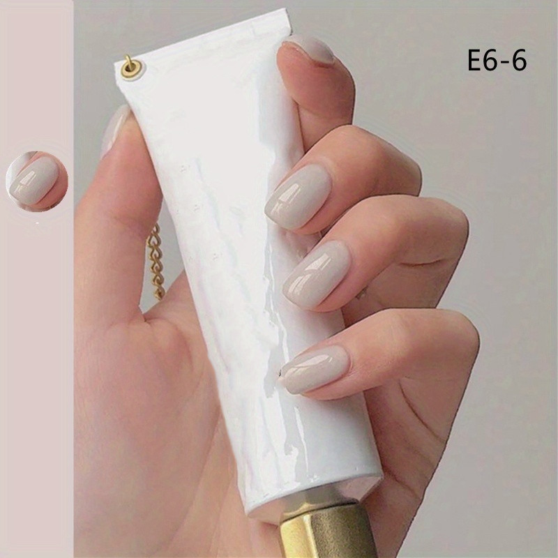 Milky White Nails  White gel nails, White nails, Cream nails