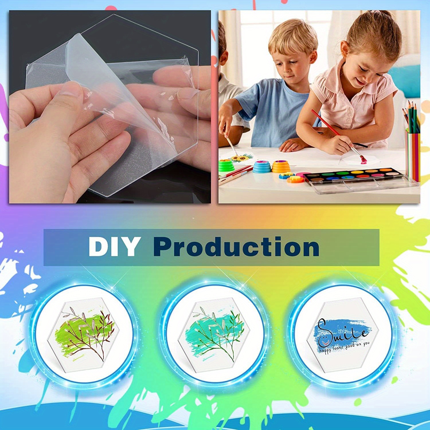 Clear Acrylic Sheets Acrylic Hexagon Blanks Acrylic Blank Board For