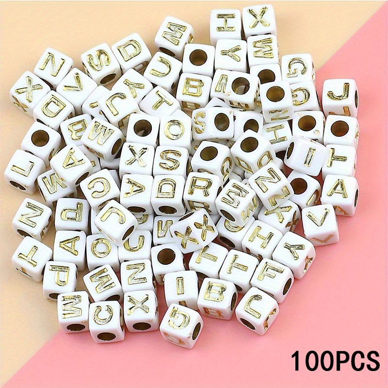 2100PCS 3mm/4*7mm Acrylic Beads Handmade DIY Jewelry Materials, Homemade  Earrings Bracelet Necklace Accessories, English Alphabet Letters Flat Beads  A