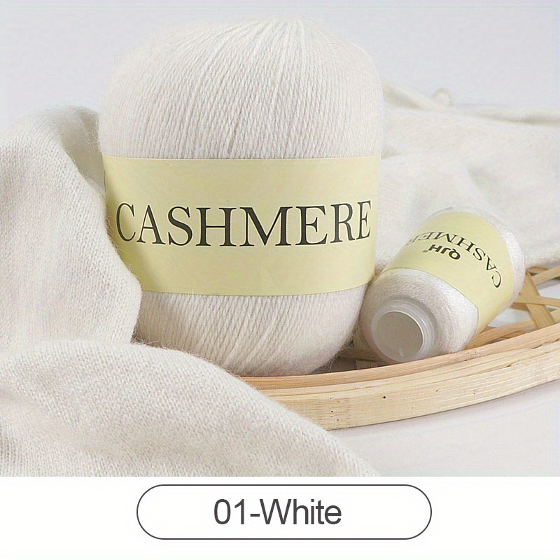 Cashmere Yarn for Crocheting, Mongolian Cashmere Yarns Kit, Hand-knitted  Crafts Yarn Ball Scarf Wool Set Soft Knitting Yarn Baby Yarn 50 Plus 20  g/Lot