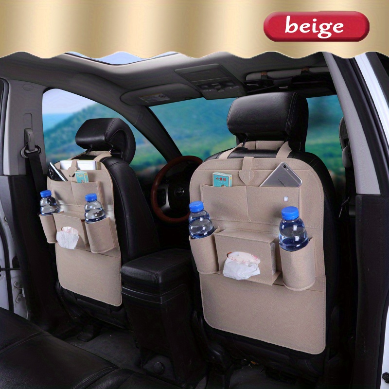 Portable Anti Kick Mat Pad Storage Bag Organizer Car Seat Back Cover  Protector