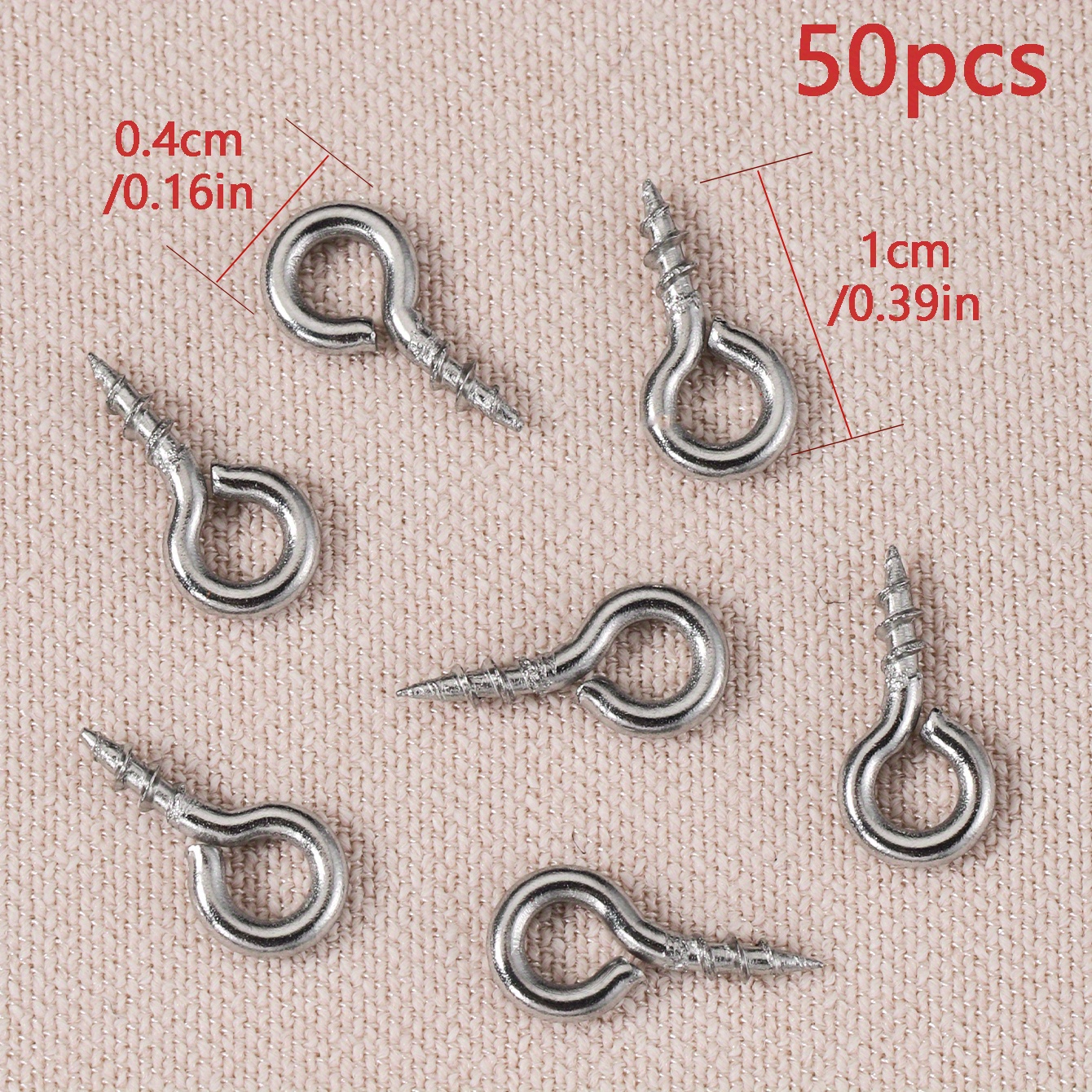50pcs Stainless Steel Nail Accessories For DIY Jewelry Making Bead Pendant