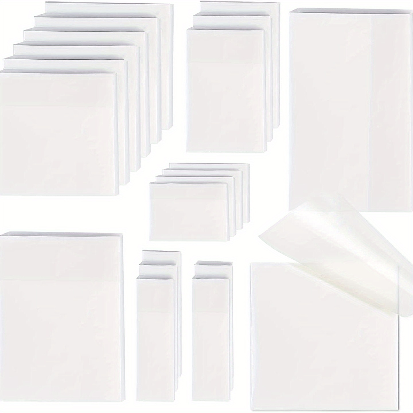 Transparent Sticky Notes 10 Pack, WeGuard 6 Pads Color Sticky Notes+4 Pads  White Sticky Notes for Memo, Mark, Tab, Removable Used to Call Attention to