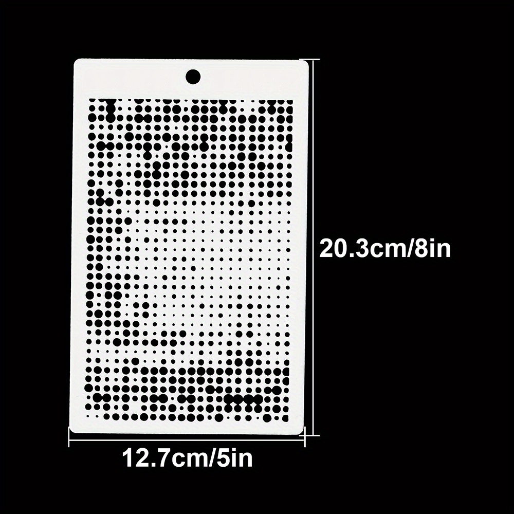 1pc Round Hole Background Stencils Shoe Stencils Graffiti Stencils Diy Art Stencils For Painting On Wood Canvas Paper Fabric Floor Wall 20.3cmx12.7cm