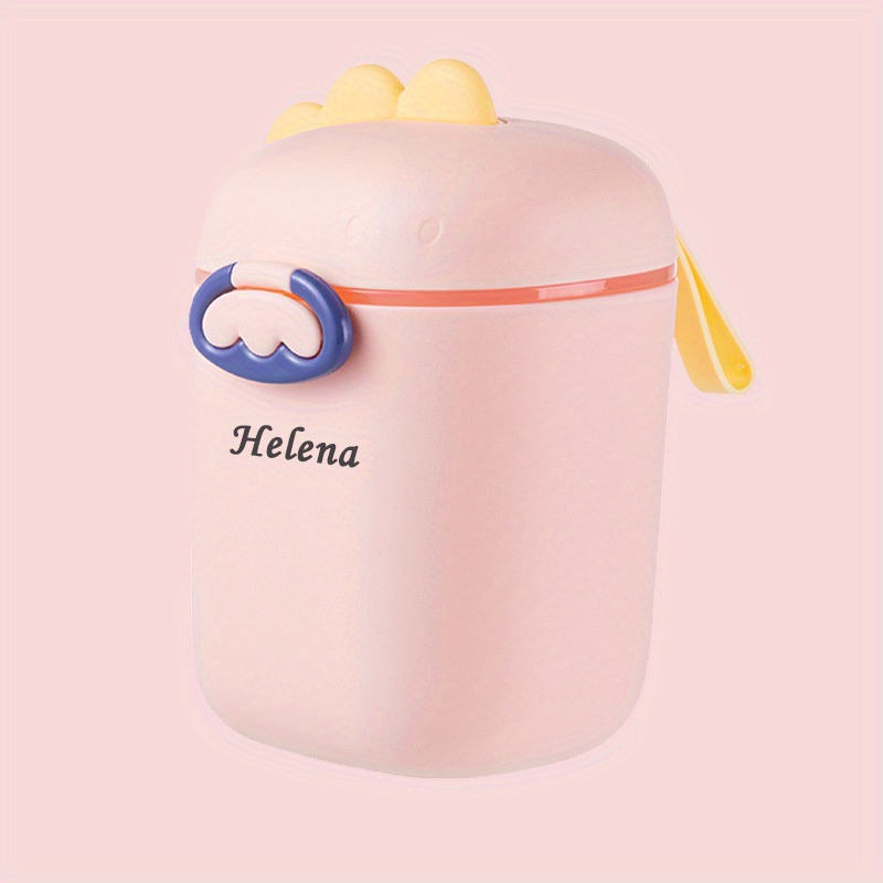 customized products personalized he name infant milk powder snack storage box baby travel essentials cute dinosaur cartoon storage box details 1