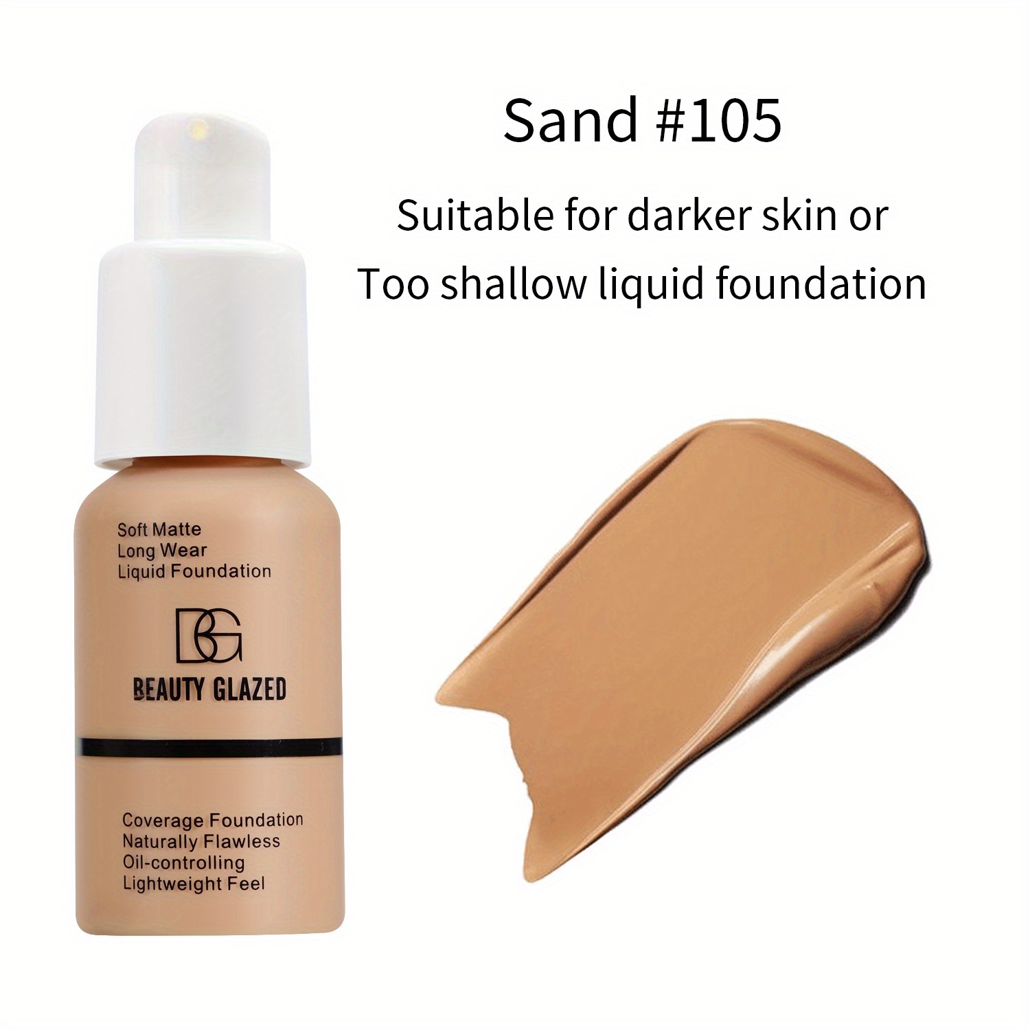 Silky Soft Liquid Foundation Matte Full Coverage Lightweight