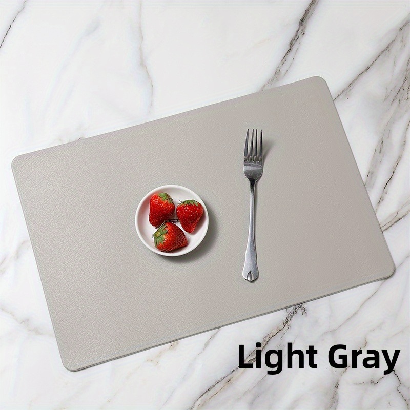 4Pcs PU Leather Placemat - Easy to Clean, Waterproof, Heat Insulation Pad