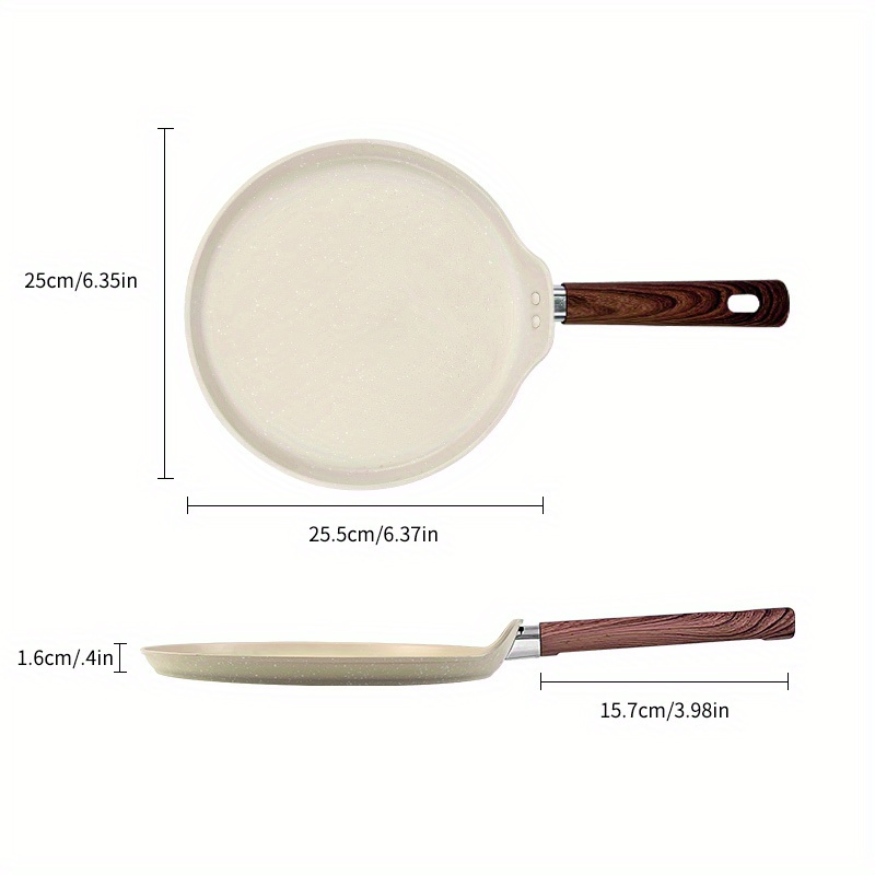9.5 Inch Nonstick Crepe Pan with Spreader Induction Compatible, PFOA &  PTFEs Free 