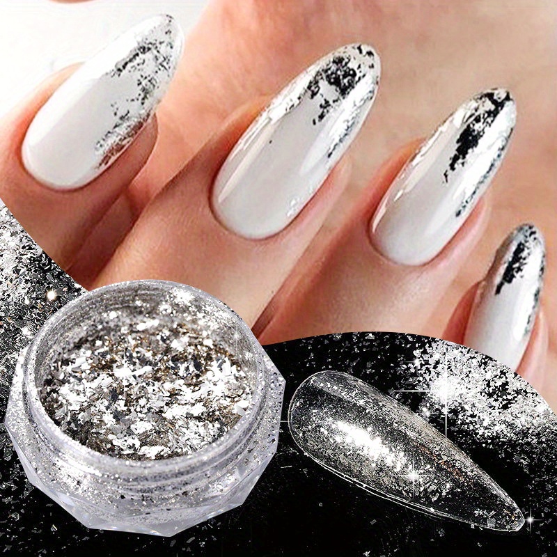 White Holographic Glitter Nail Powder - 327 Galaxy – Dynamic Nail