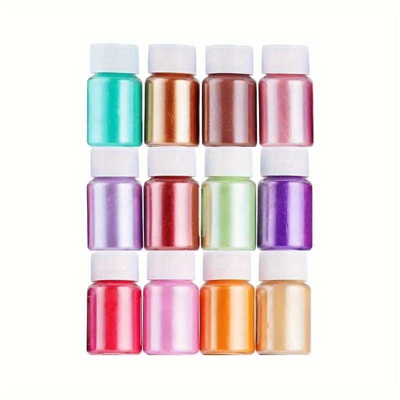 Maddie Rae's Slime Pearl Pigment Powder - 12 Mica Powder Colors - XL (6  Grams each Package), Great for Slime, Soap Making, Candle Making, Bath Bomb  Dye Colorant 