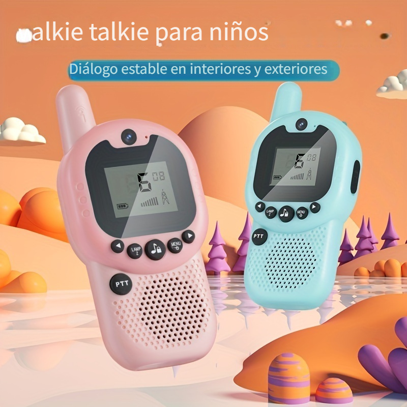 Juguete Walkie-talkie Inalámbrica Portátil Para Niños Color Rosa