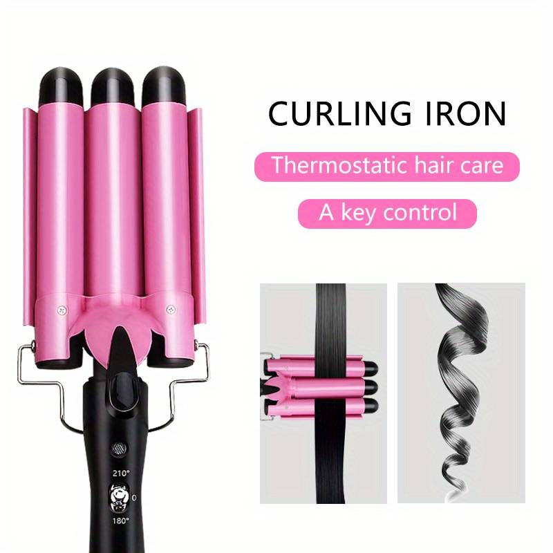 3 barrel curling iron curling iron temperature adjustable ceramic big waves adjustable 25mm hair waver curling iron for long or short hair heat up quickly last long waver iron wand for women details 5