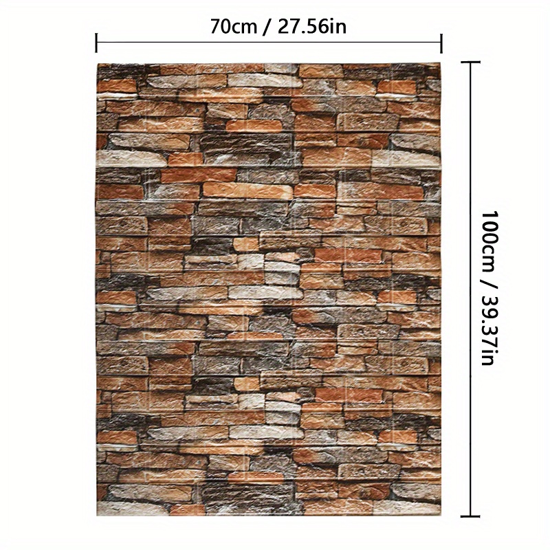 Ylight 3D Ziegel Tapete 3D-Holzmaserung Hintergrund PE-Schaum  Wandaufkleber, Schallschutz Tapete für Wohnzimmer, Schlafzimmer, Bar, TV  Wand : : Baumarkt