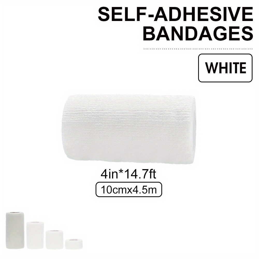 10Pcs Self Adhesive Bandage Gauze Rolls Elastic Adherent Tape First Aid Kit  Wrap