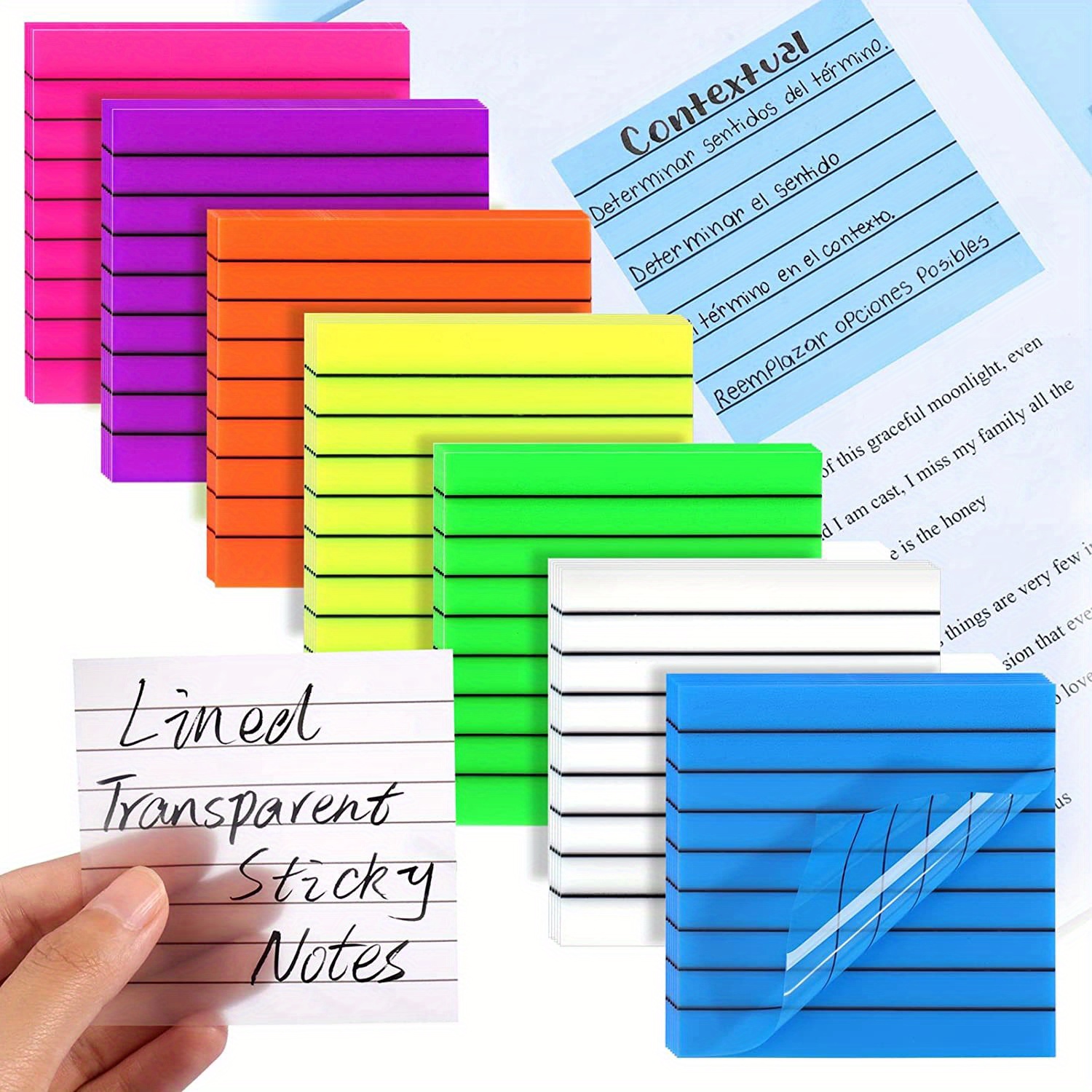 Transparent Sticky Notes Sticky Strong Cute Invisible - Temu