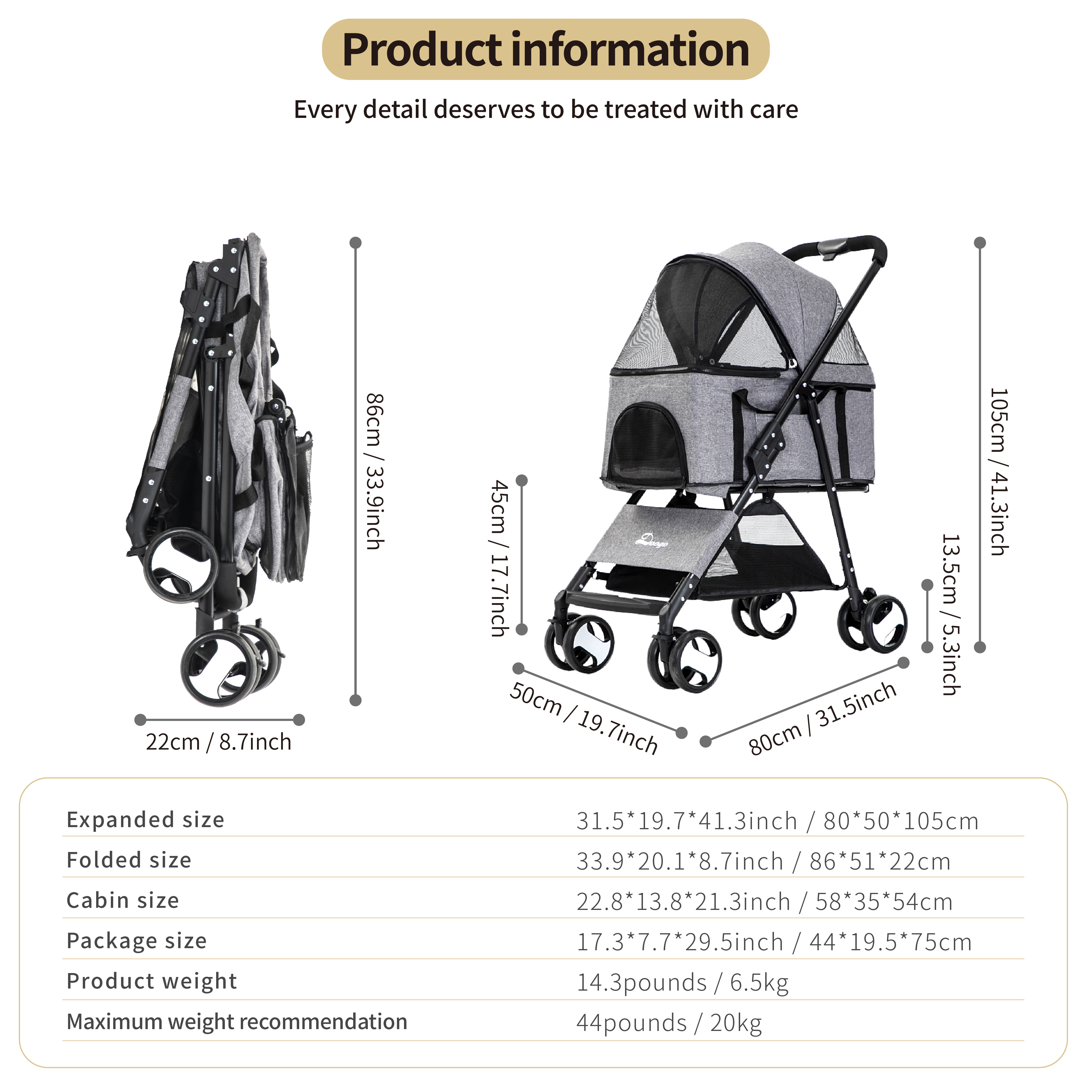 Foldable Pet Stroller Detachable Blanket Perfect Dogs Cats Temu