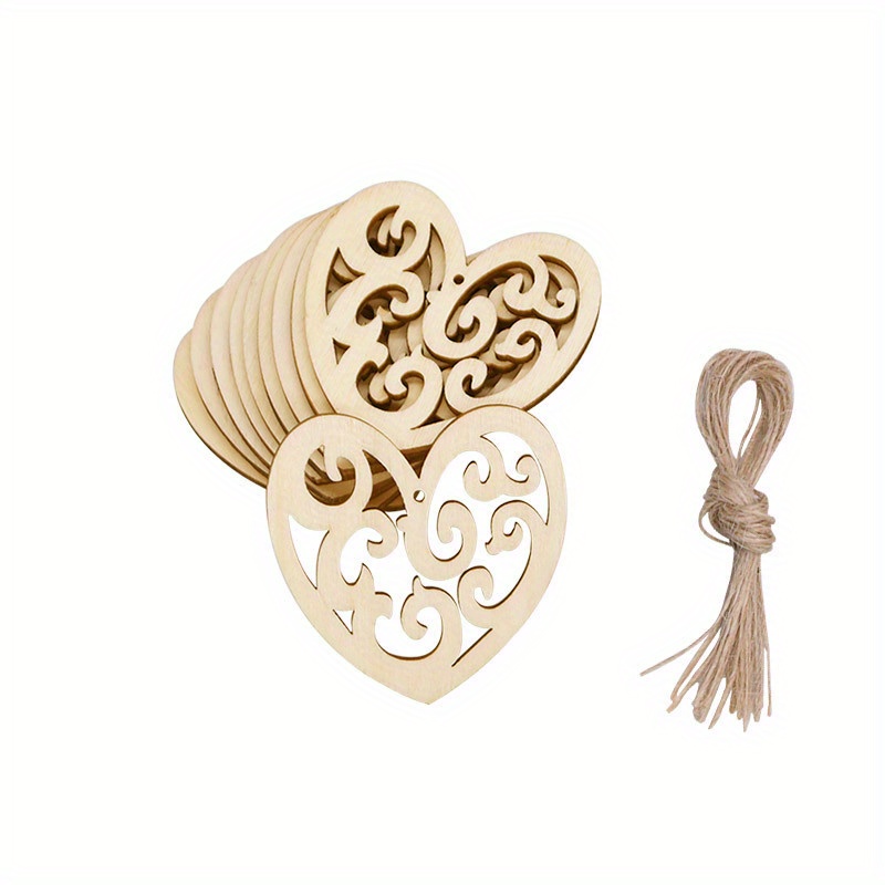 LaserHeartCrafts Wooden Heart Blanks 5.3x5.6cm Cutout Pendant Ornaments For  DIY Crafting, Decorating And Party Supplies. From Sjnp05, $1.41