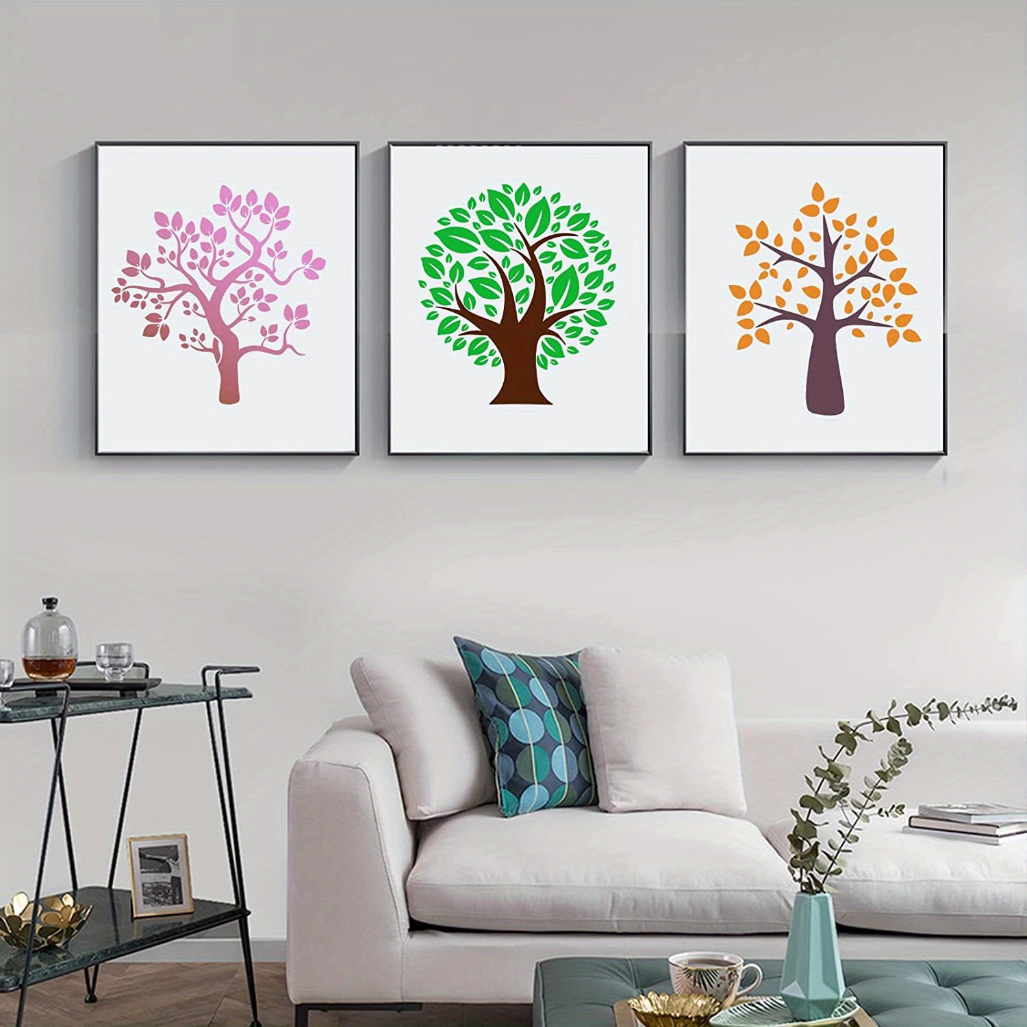 10pcs Reusable Tree Stencils For Painting, Branches Stencils Natural Plants  Templates For DIY Wall Furniture Crafts And Decorations