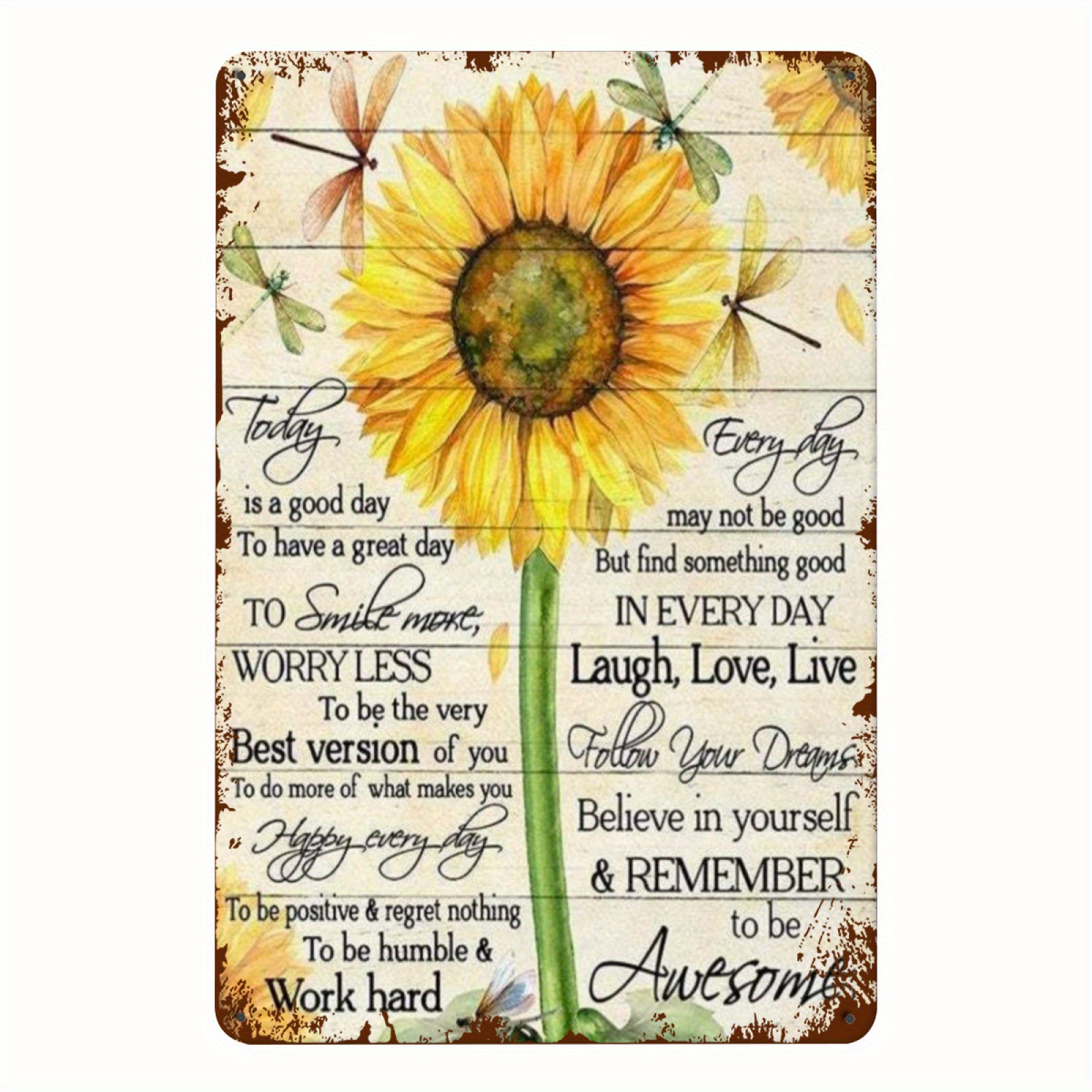 Sunflower Peace Sign Wall Decor – ThriftyHipster