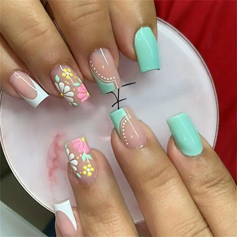 Pink & Green Floral Nail File Set Pink & Green Floral Nail File Set