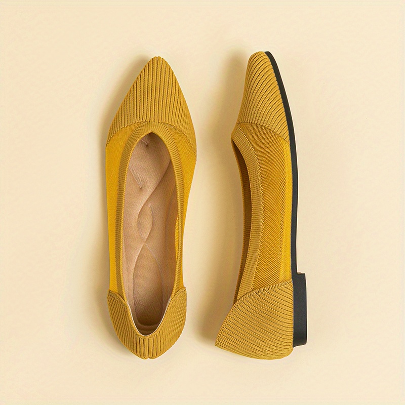 Mustard yellow 2025 ballet flats