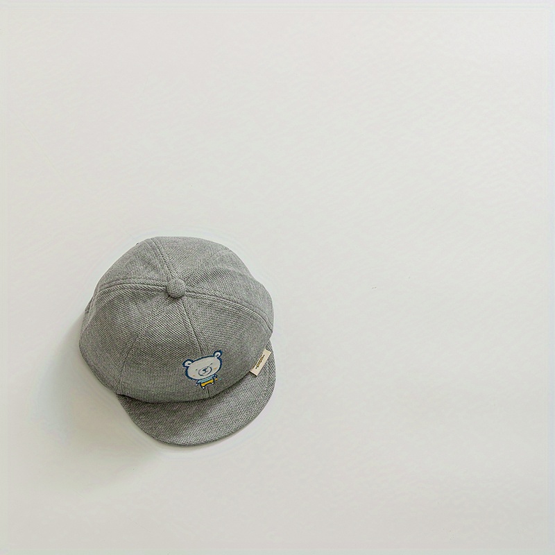 Bear Embroidery Children's Baseball Cap Spring Summer Peaked Cap