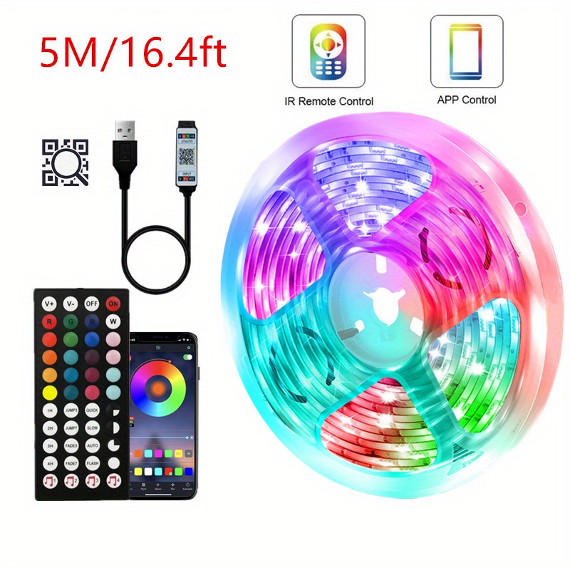 5050 Led Decorative Light Strip With Voice Controlled Sensing