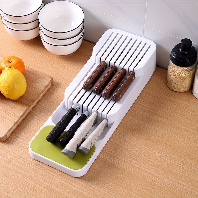 Kitchen Drawer Knife Organizer Knife Storage Tray - Temu